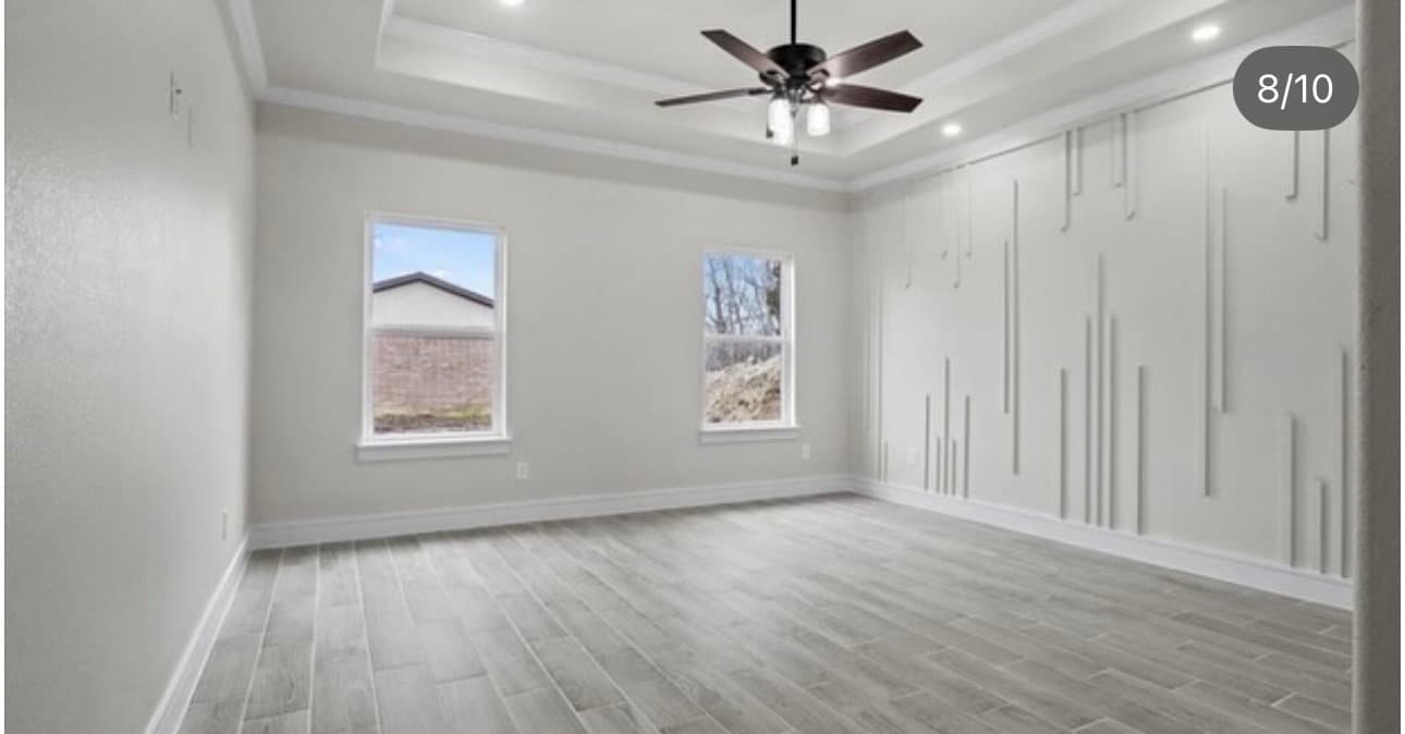 Interior project featuring precise paint lines