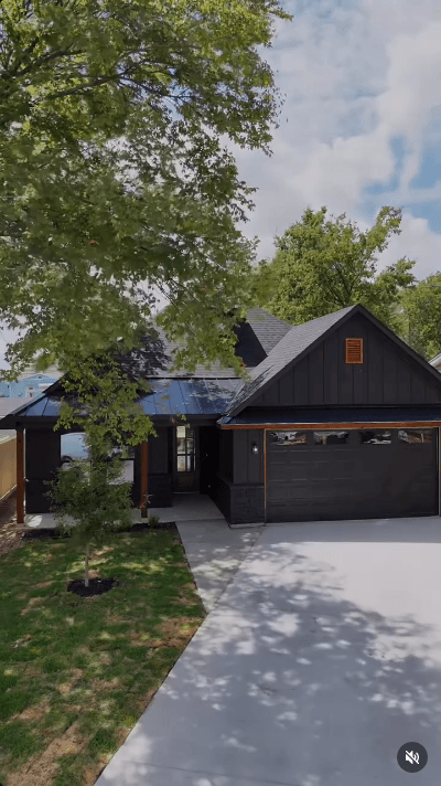 Exterior painting project with crisp contrast colors