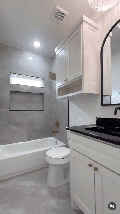 Interior renovation painting with updated color scheme